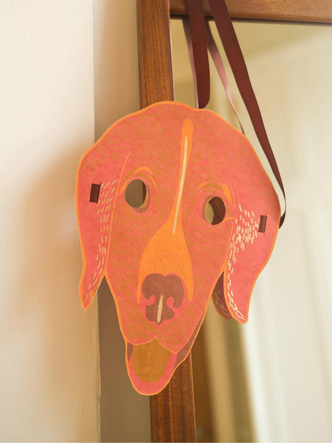 Dog mask greeting card