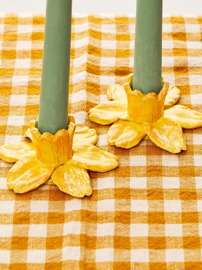 Daffodil Candlestick Holder