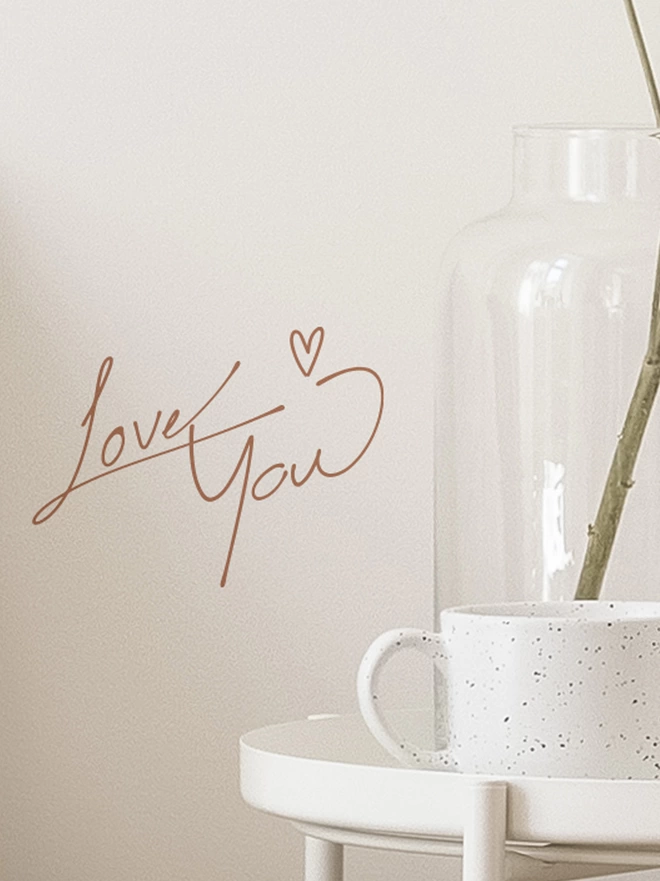 love you wall sticker decal