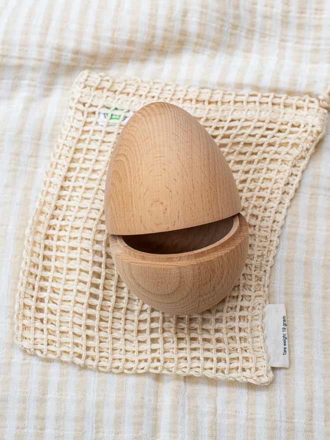Large Hollow Wooden Egg