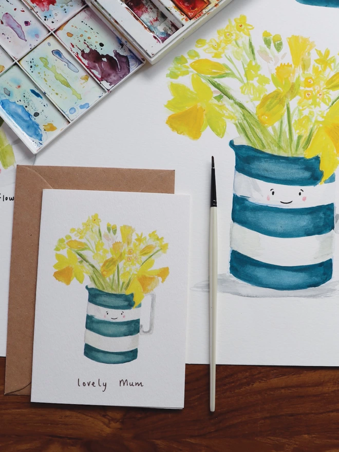 Lovely Mum Daffodil Mothers Day Card 