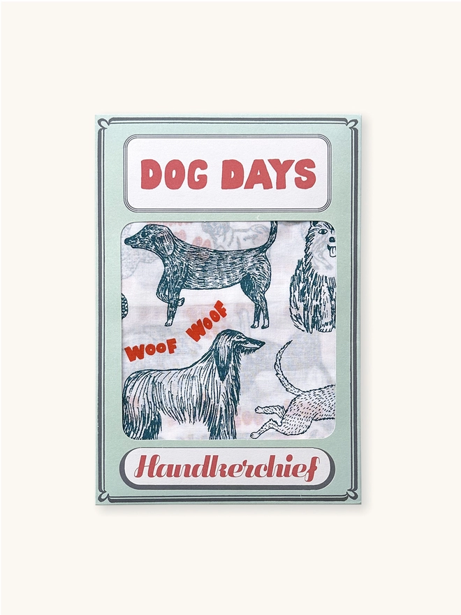 front of dog days handkerchief