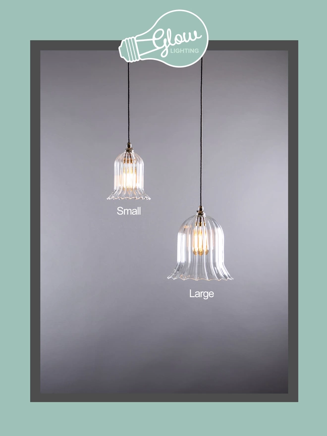 Humphrey Clear Ribbed Glass Pendant Lights Family 