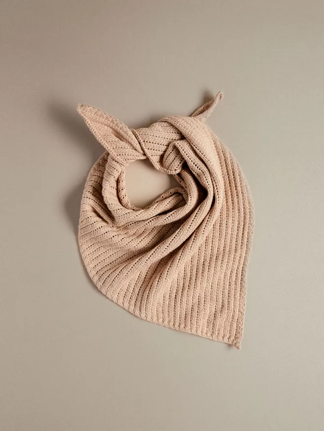 Cotton Head and Neck Scarf in Sepia