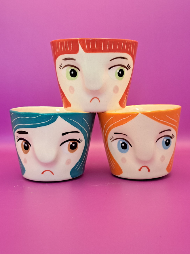 Grumpy side of little cups