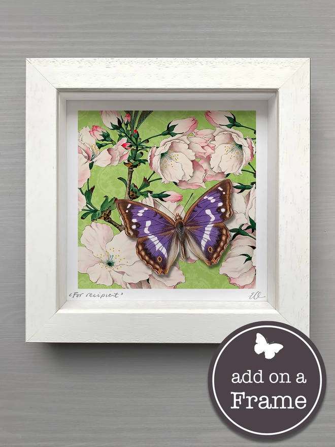 high quality butterflygram card box frame option