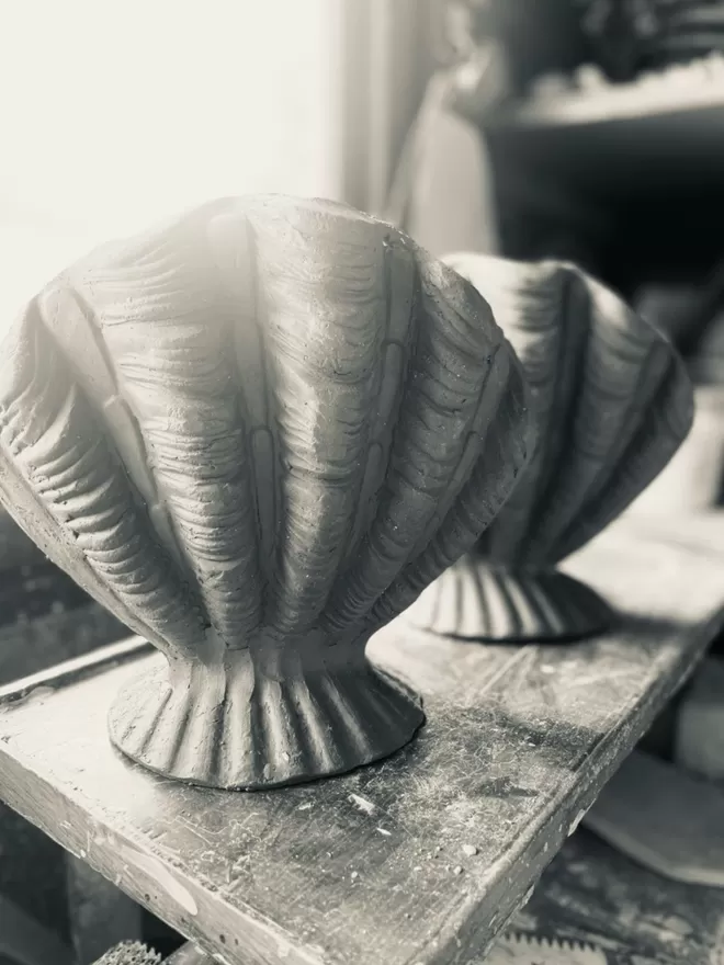 Ceramic Scallop Shell Vase Charlotte Cadzow