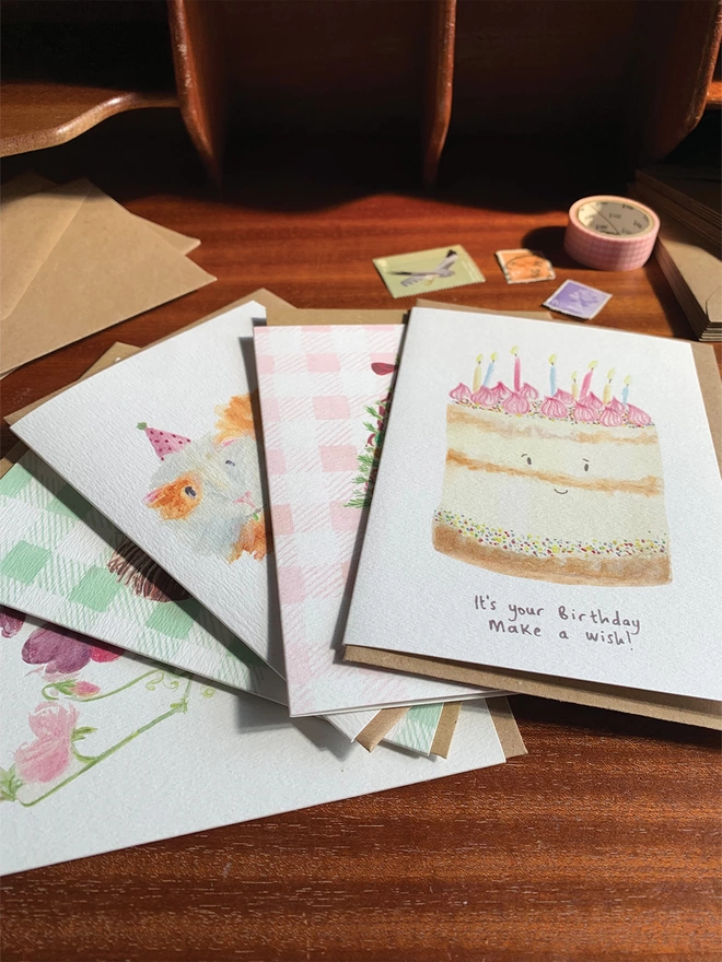 A Selection of 5 Greeting Cards from the Pick and Mix Bundle 