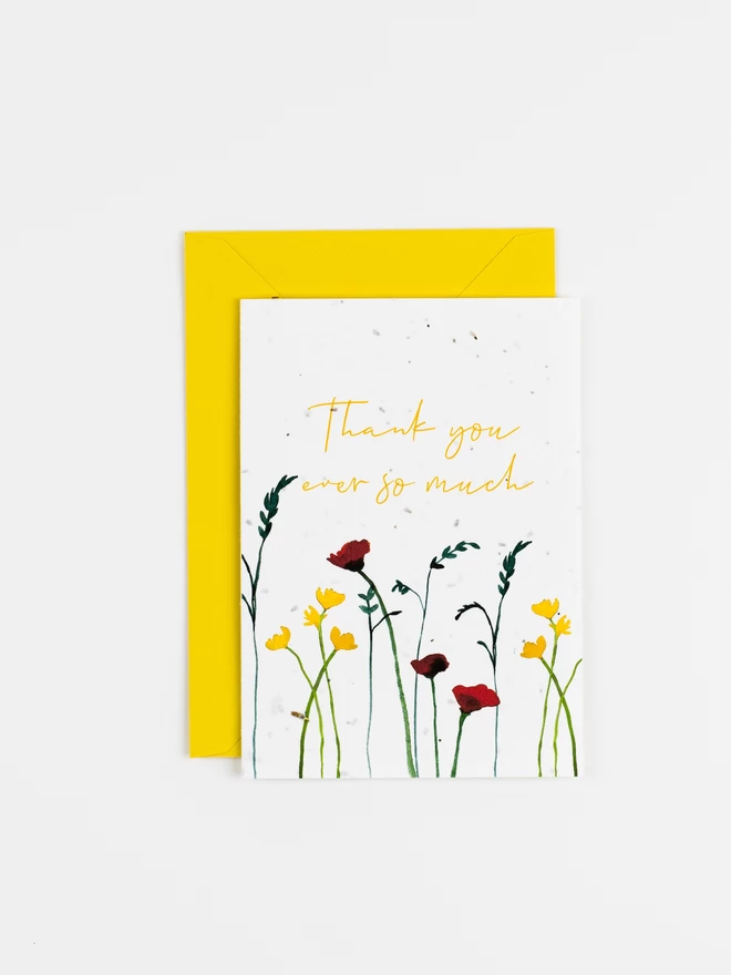 Thank You Ever So Much Plantable Thank You Card