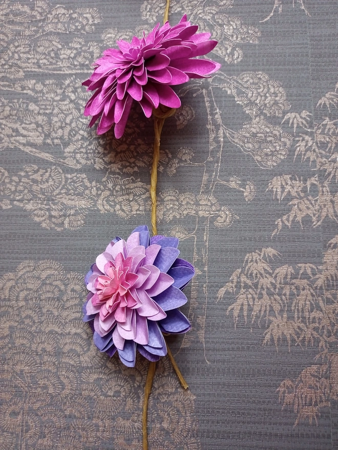 dahlia wall flower sculptures