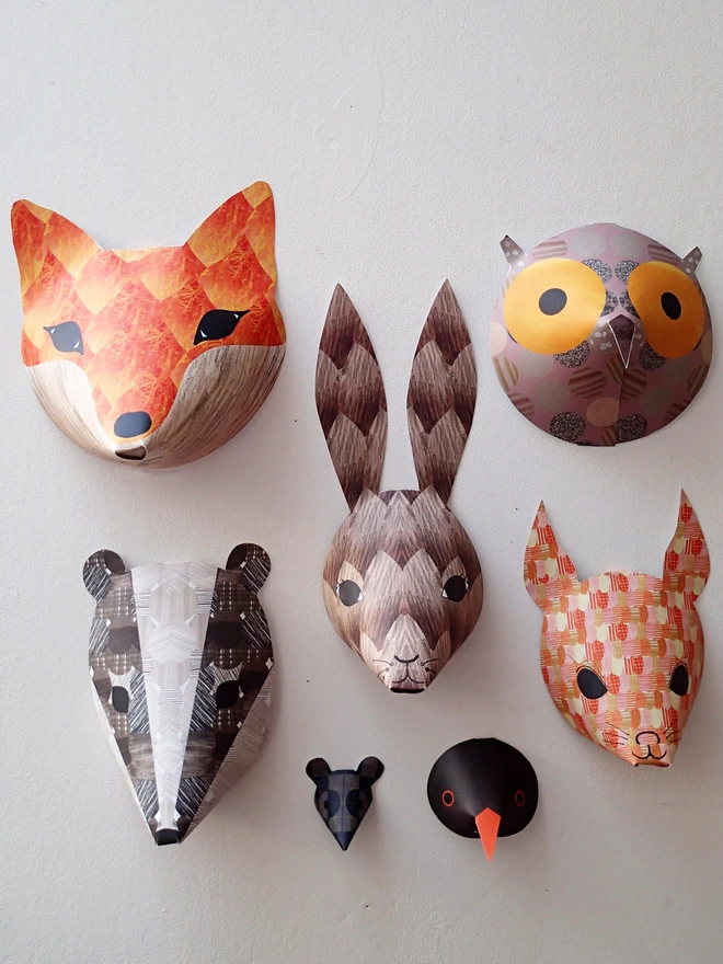 Woodland animal wall decoration kitassembled and on the wall