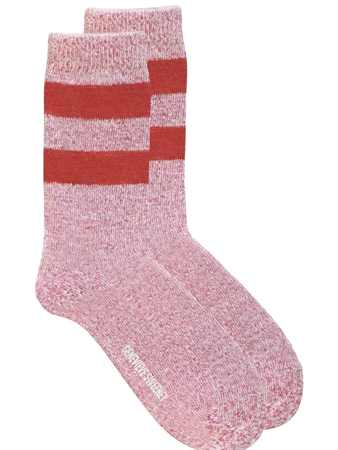 Salpaka Merino Wool Alpaca Marl Socks Pink