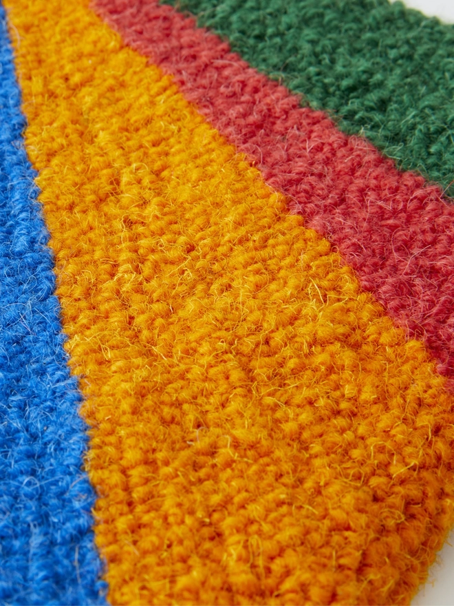 SHARDS OF LIGHT - Hand Tufted Multi Coloured Wall Hanging - Close Up