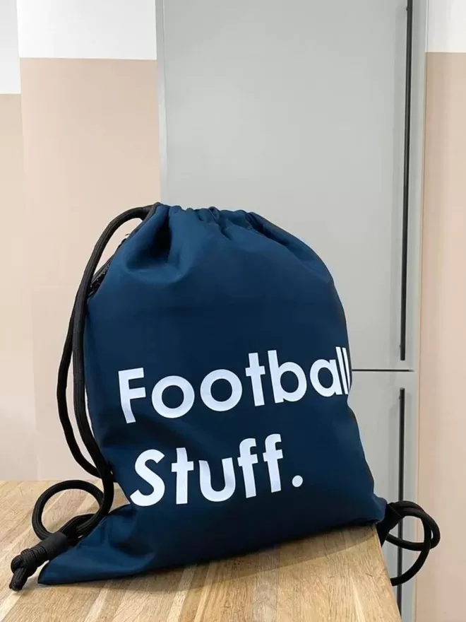 Football stuff waterproof personalised bag