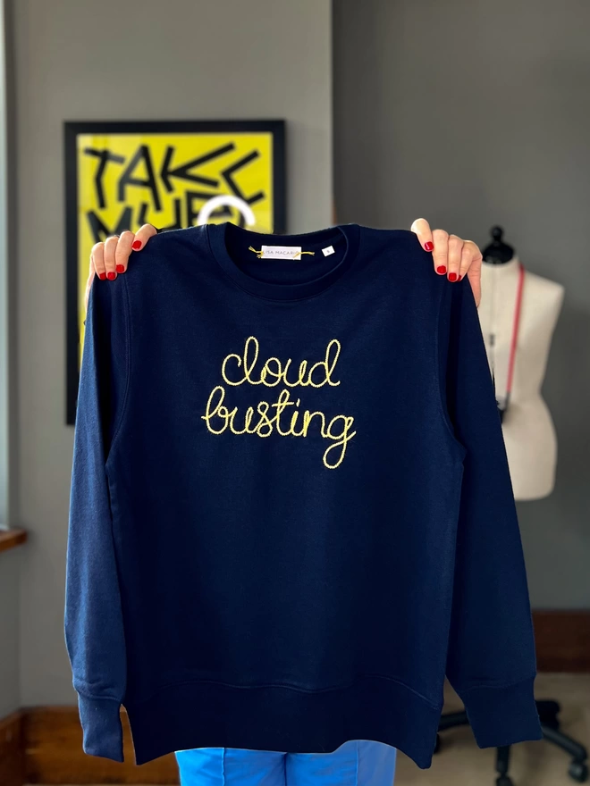 Cloud busting embroidered sweatshirt