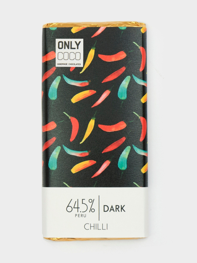 Chilli Dark Chocolate Bar - 64.5% Peruvian