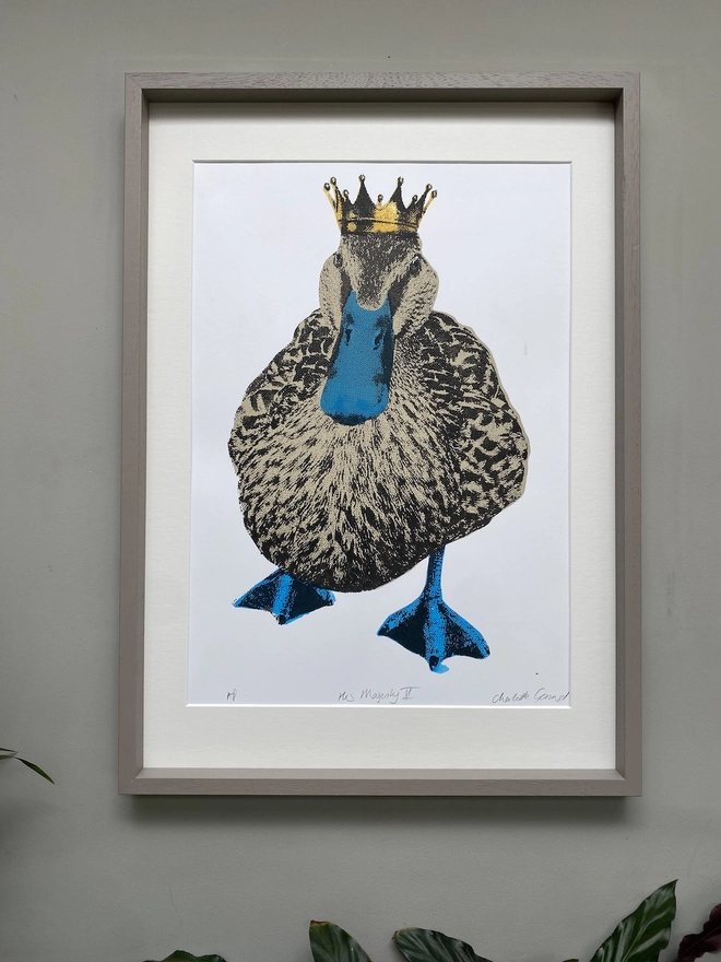 His Majesty Duck screenprint