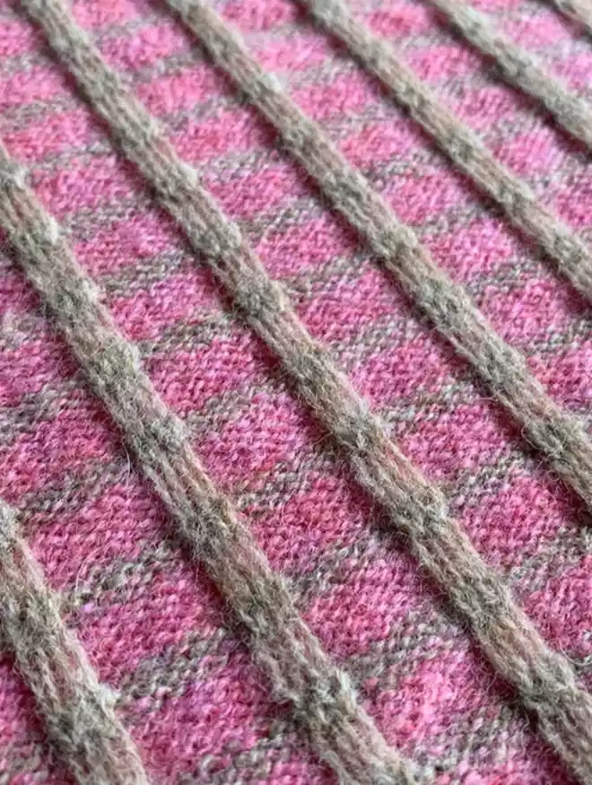 knitted scarf closeup