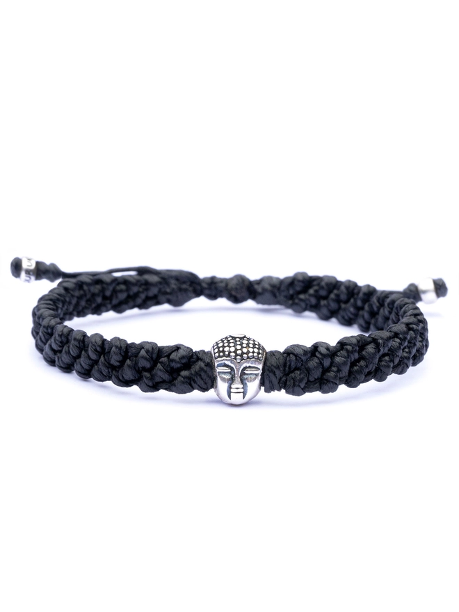 buddha bracelet in black rope colour