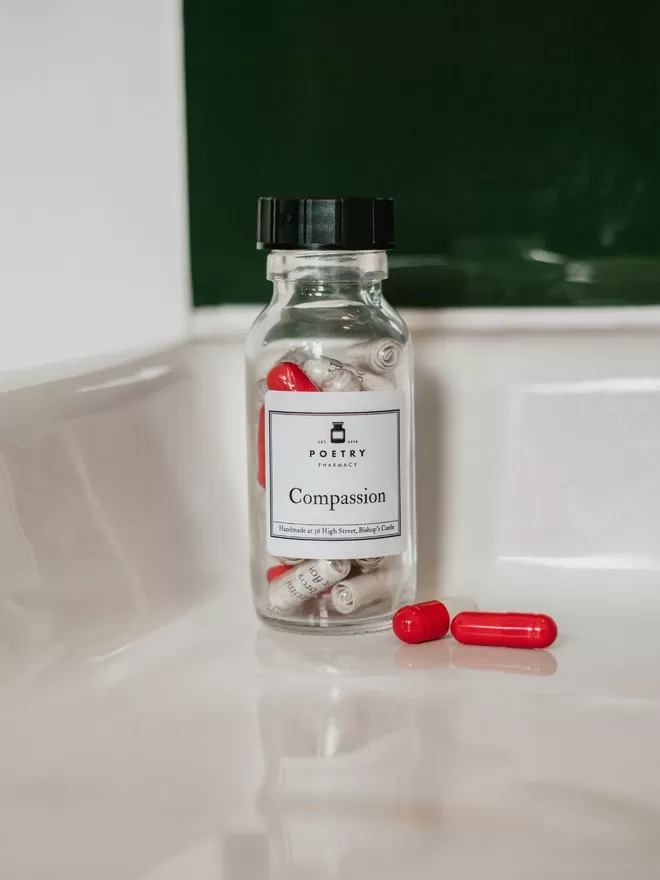 Compassion pills by the poetry pharmacy