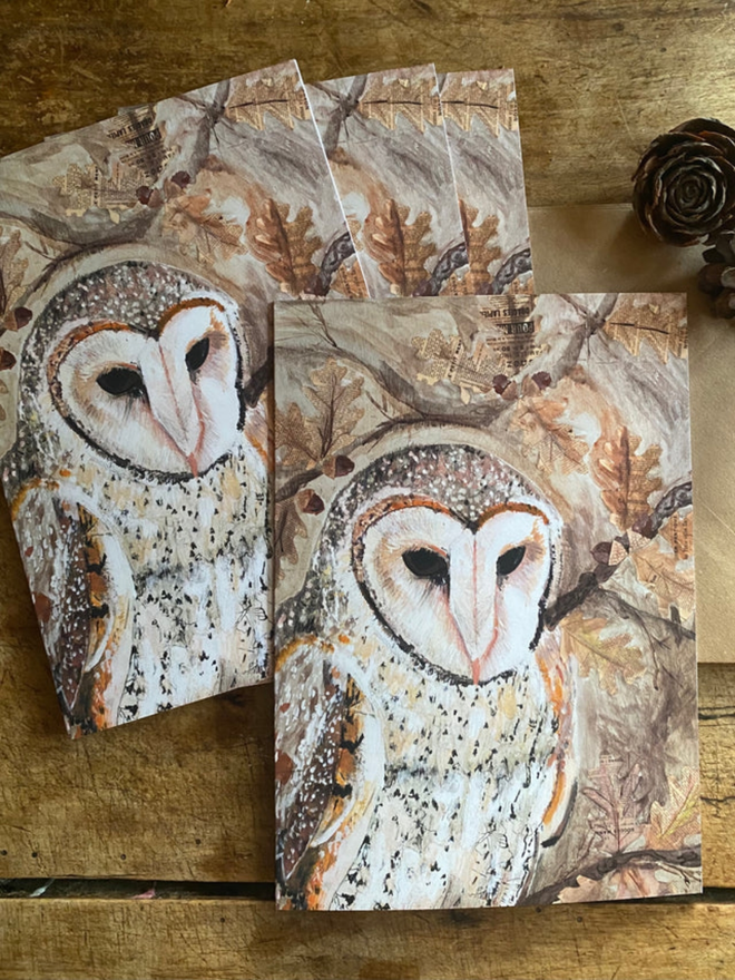 A5 Barn Owl- Blank Greeting Card