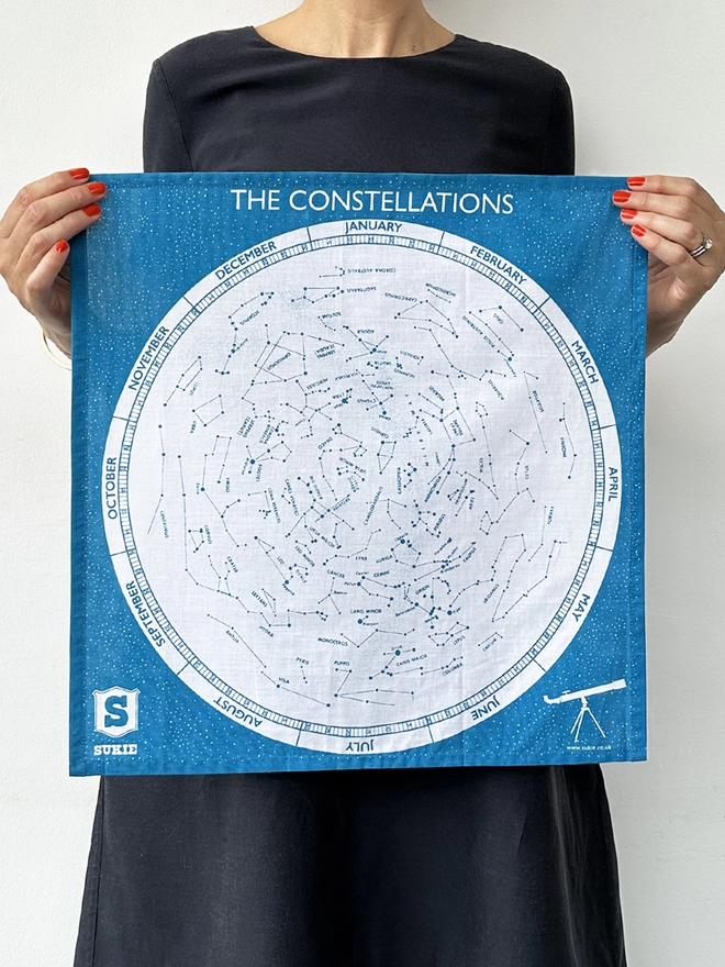 HOLDING UP THE CONSTELLATIONS HANDKERCHIEF