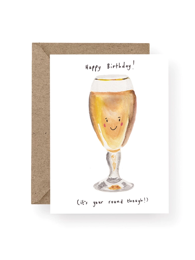 Happy Birthday Beer Greeting Card 