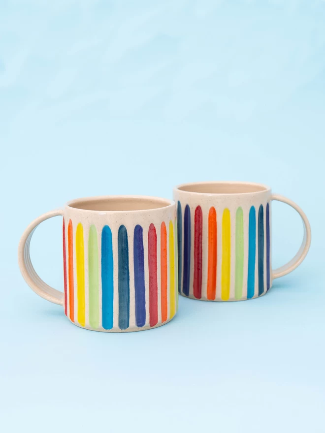 Rainbow ceramic mug
