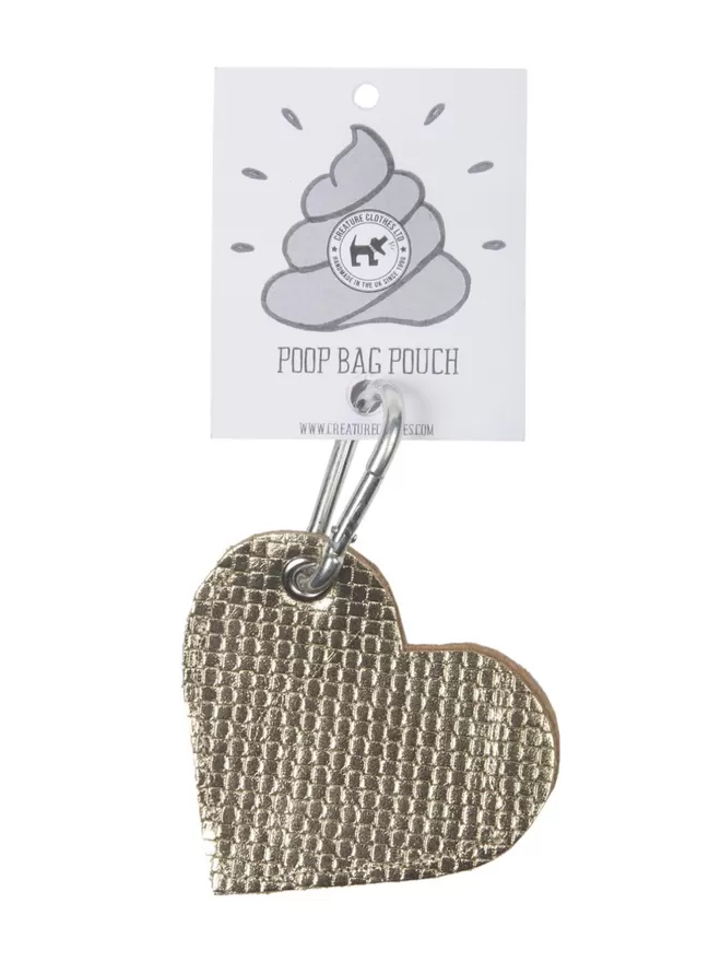 Gold Embossed Poo Bag Holder Pouch