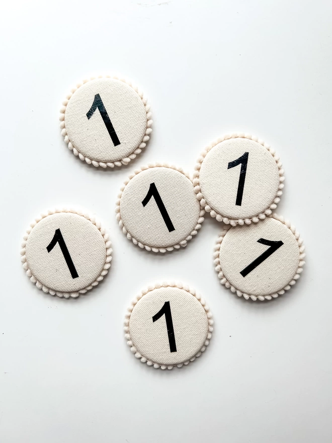 Canvas Number 1 Birthday Badges