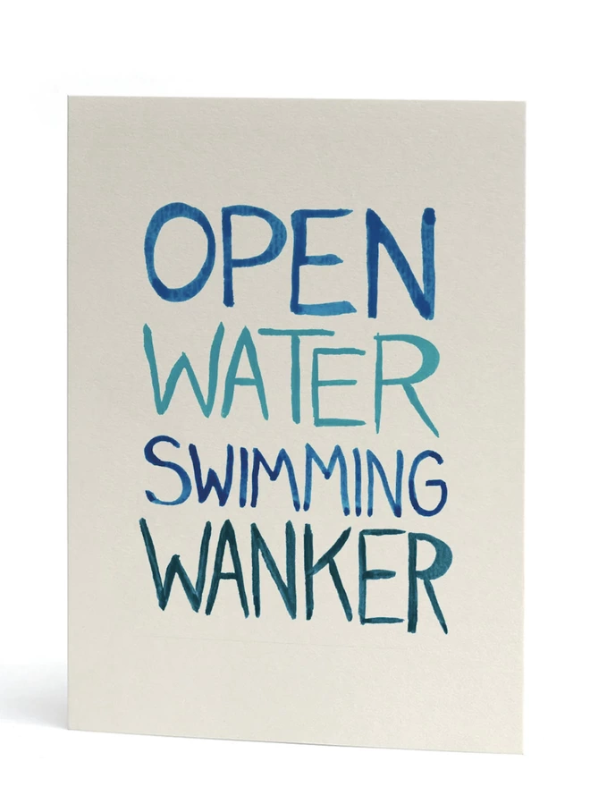 Open Water Swimming Wanker Card