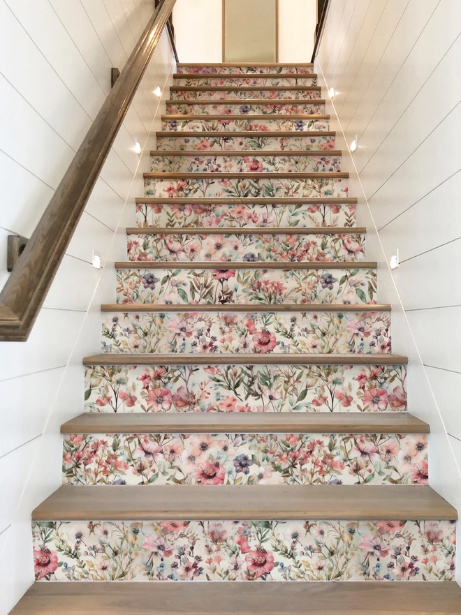 josie floral stair raiser
