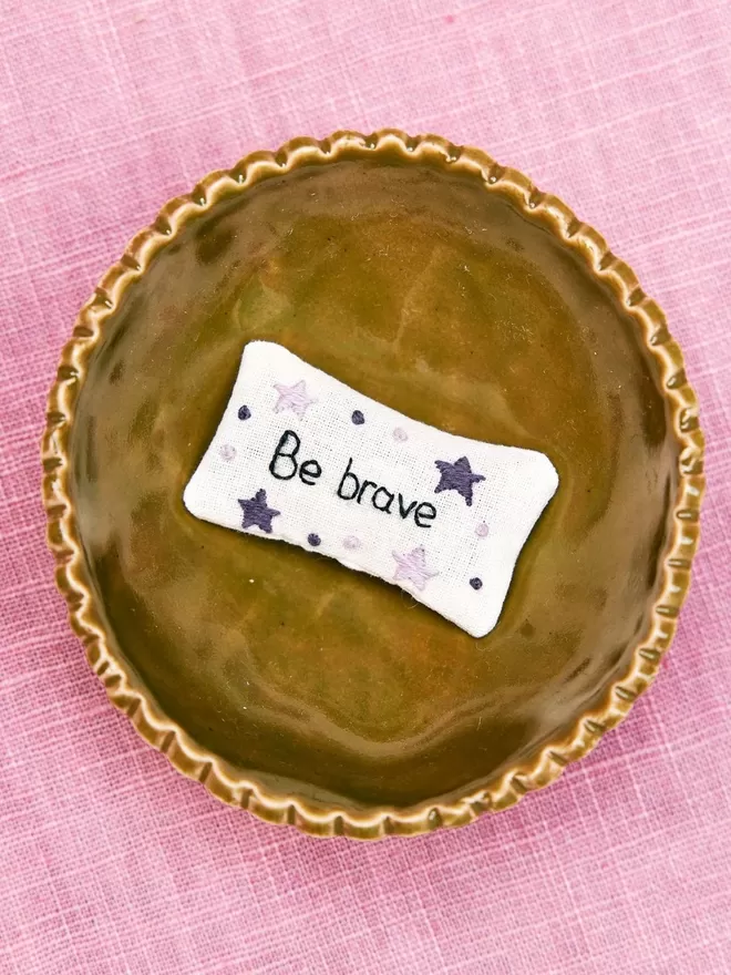 'Be Brave' Lavender Bag 