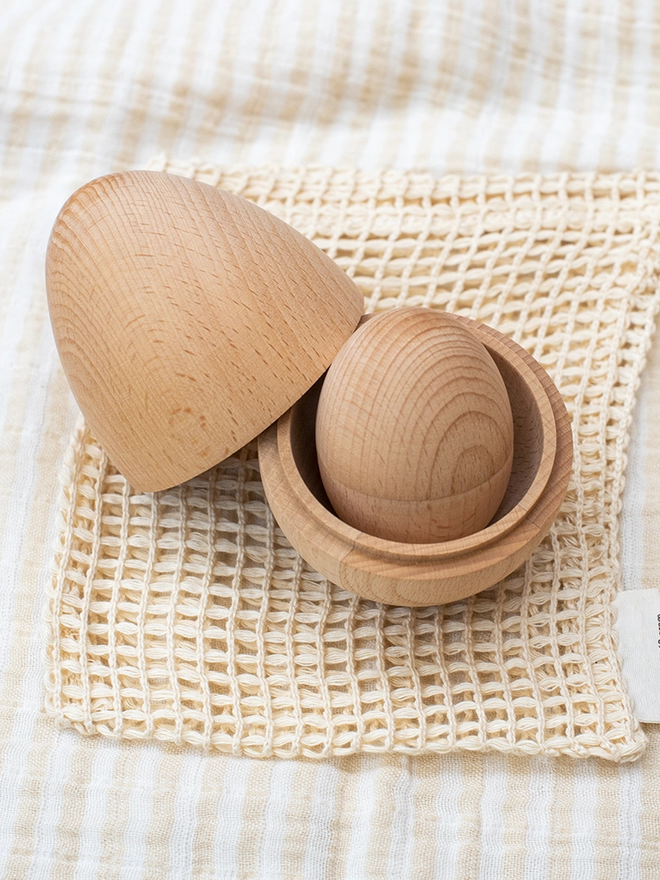 Raw Wooden Hollow Eggs