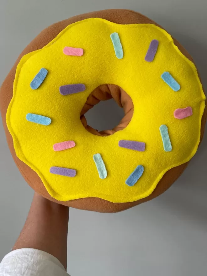 Close Up of Yellow Doughnut 