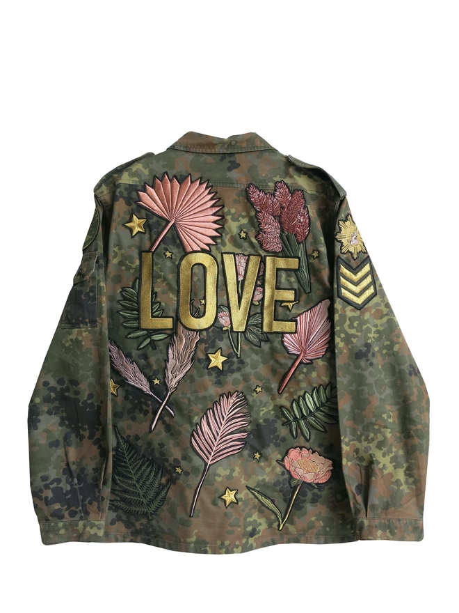 Boho embroidered LOVE jacket