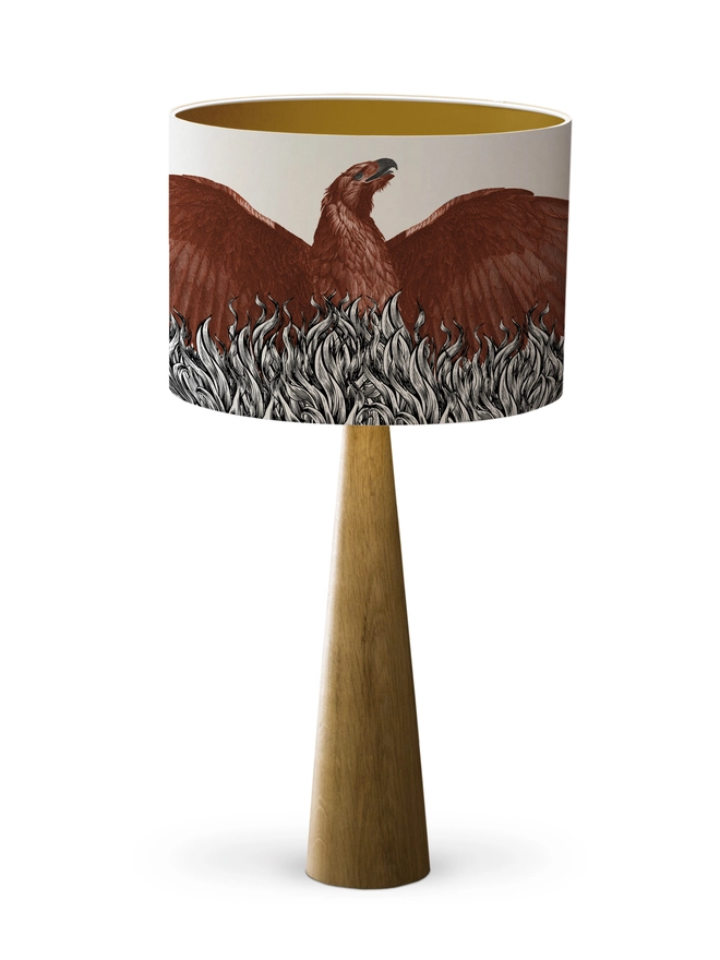 Mountain and Molehill - Phoenix Shade on lamp cut out