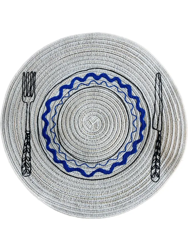 Individual Embroidered Place Setting Placemat
