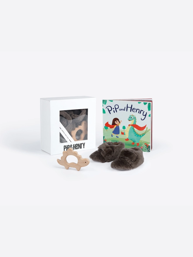 Pip and Henry Furry Booties Gift Set