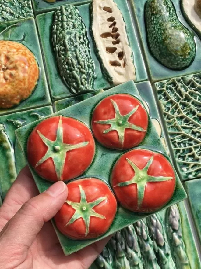 Tomato ceramic tiles