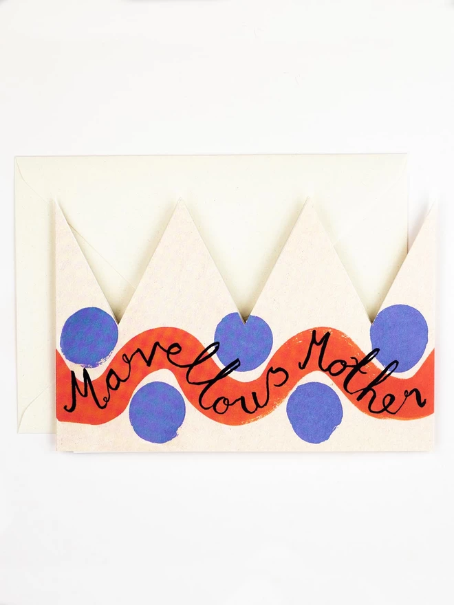 Marvellous Mother party hat card