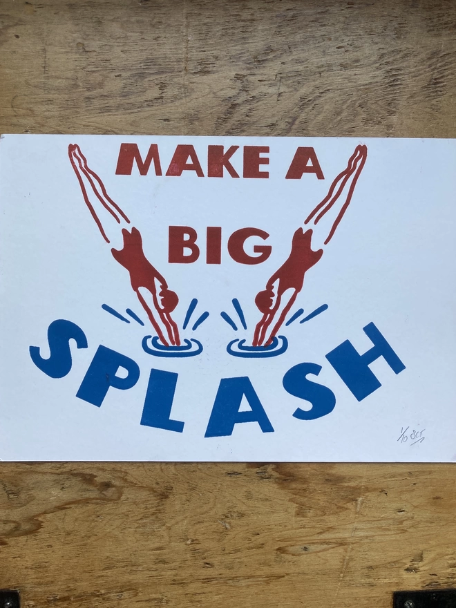 swimming splash print