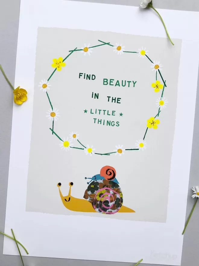 Find Beauty In The Little Things Giclee Print