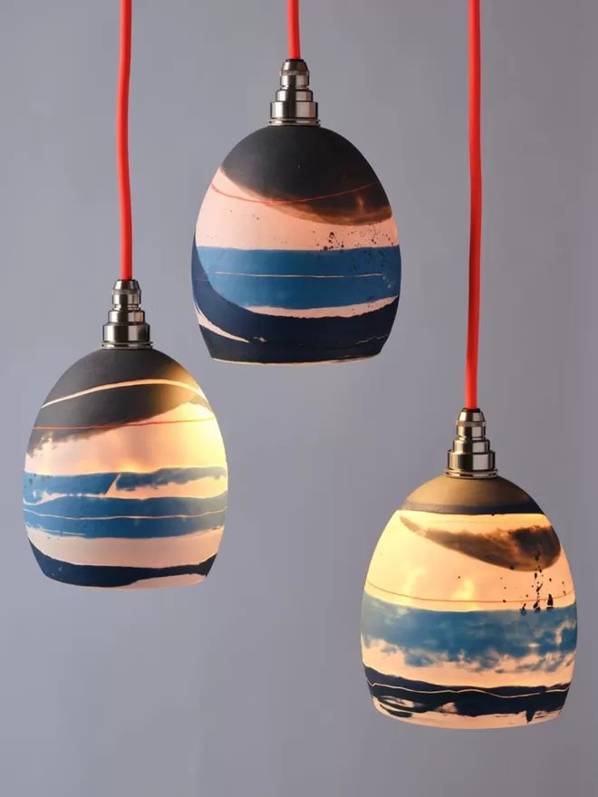 Horizon Lamps hung together