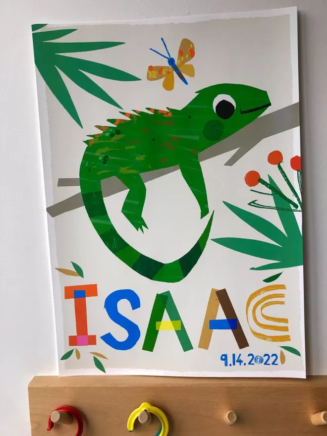 Personalised Iguana Print