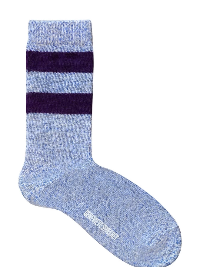 Salpaka Merino Wool Alpaca Marl Socks Blue