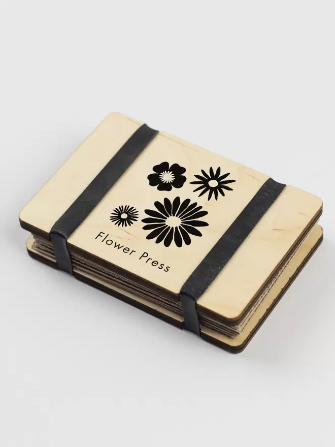 Pocket Sized Flower Press with Silhouette Flower Design