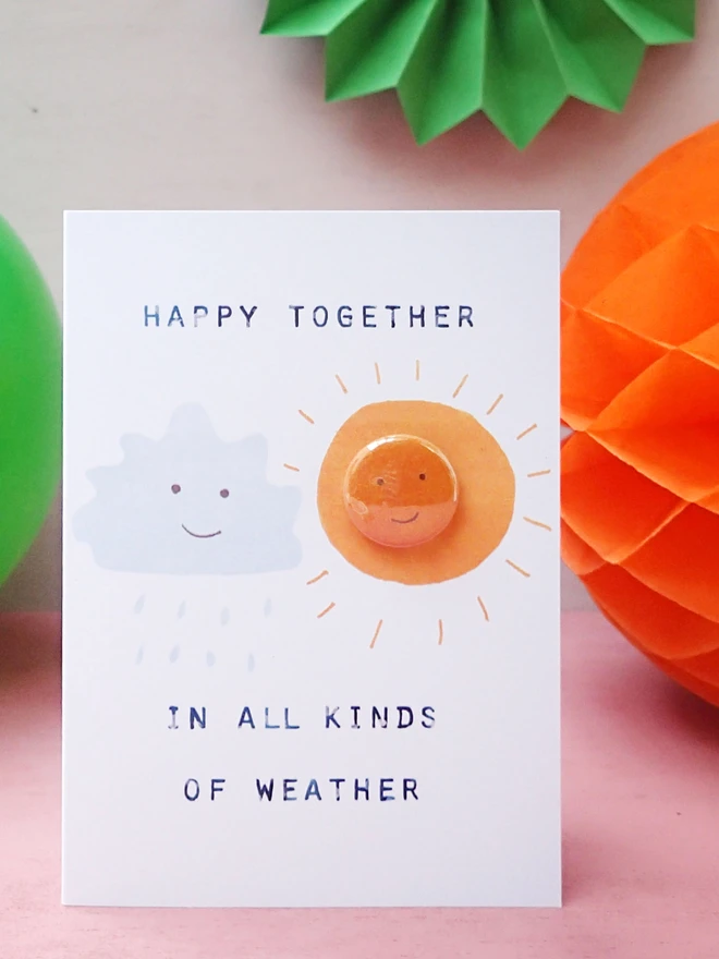 Sun and Rain Anniversary Card