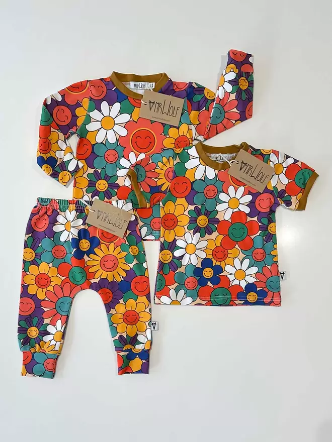 Flower party printed legging for babies and toddlers