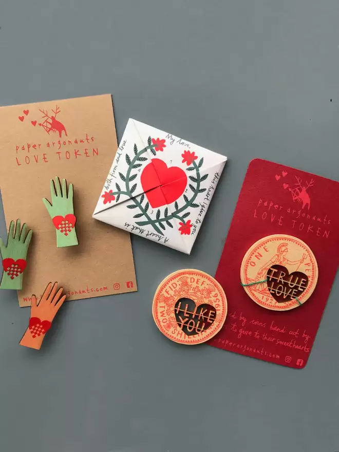Here you can see some more products in Paper Argonauts LOVE token range